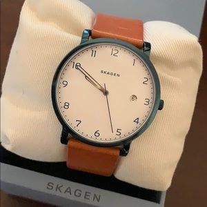 SKAGEN Leather Watch